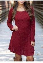 Load image into Gallery viewer, Autumn Boho Sweater Dress